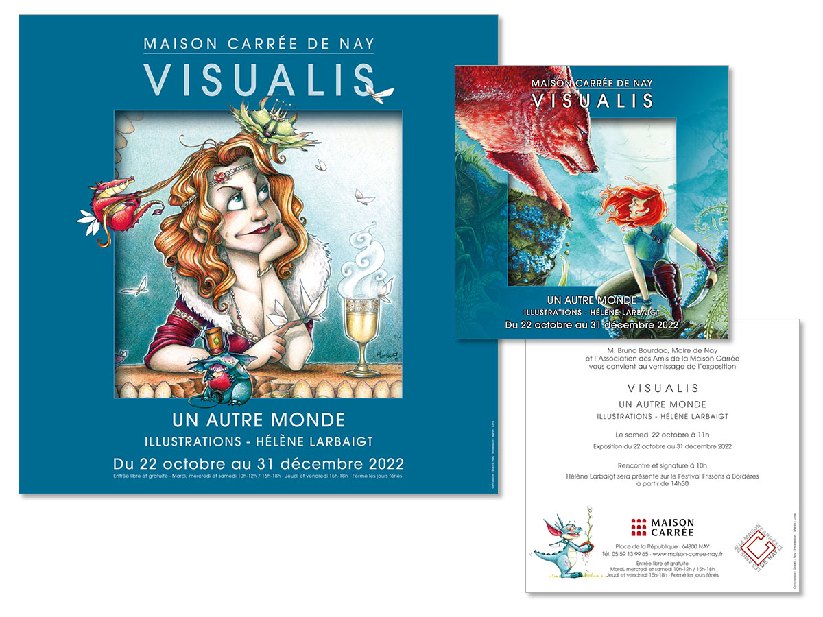 Visualis 2022 : Hélène Larbaigt - Une affiche et un carton signés scom communication