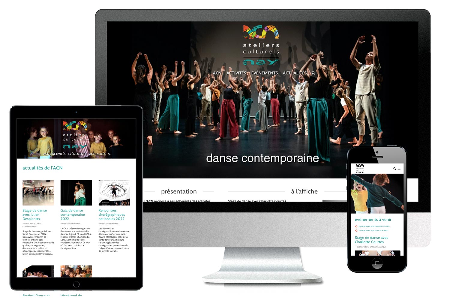 site internet des Ateliers Culturels de Nay - scom communication - Nay