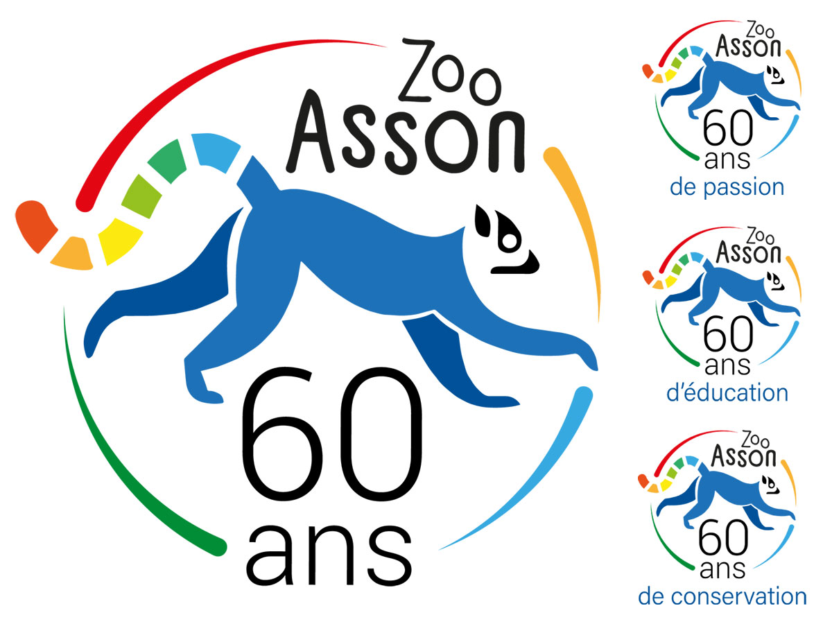 Le logo des 60 ans du zoo d'Asson